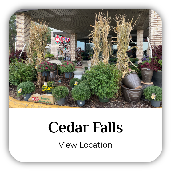 Cedar Falls, Iowa, Earl May Garden Center storefront.